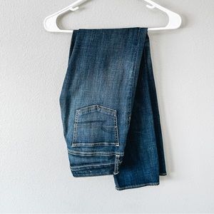 American Eagle Straight Super Stretch Dark Blue Jeans Size 2 Regular